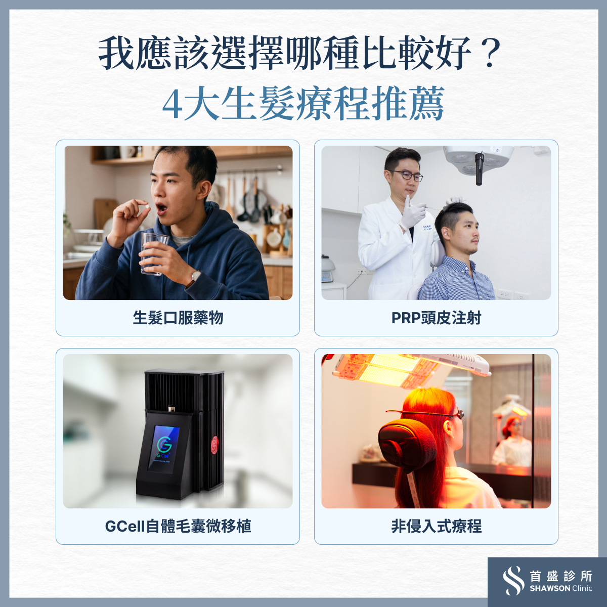 如果生髮水沒效,可選擇PRP頭皮注射療程